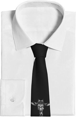 Giraffes Tie for Men Funny Neckties Fashion Gentleman Soft Comfortable Durable Ties for Wedding Party Holiday - One Size in Saudi Arabia