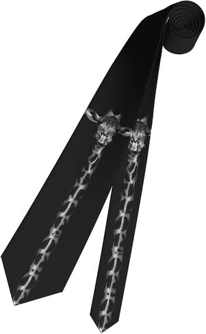 Giraffes Tie for Men Funny Neckties Fashion Gentleman Soft Comfortable Durable Ties for Wedding Party Holiday - One Size in Saudi Arabia