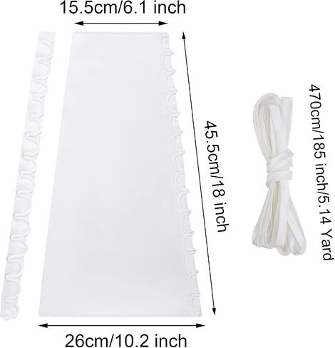 Wedding Dress Zipper Replacement Adjustable Satin Corset Back Kit Lace up for Prom Dress Gown Corset Back Replacement Set, White in Saudi Arabia