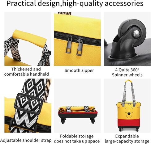 حقيبة امتعة قابلة للطي، حقيبة سفر قابلة للطي، حقيبة سفر دفل للرجال والنساء، حقيبة حمل خفيفة الوزن (دب)، دب in Kuwait