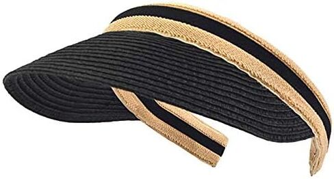 Women Men Straw Sun Visors Hat UV Beach Golf Summer Cap in Saudi Arabia