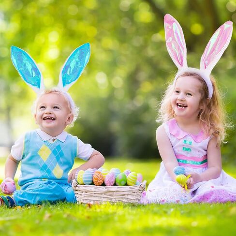 14 Pack Easter Bunny Ears Headband Plush Easter Rabbit Ears Cute Plush Rabbit Headband for Kids Girls Adults Bunny Cosplay Costume Accessories in Saudi Arabia