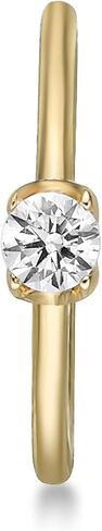 Lavari Jewelers 22 Gauge Cubic Zirconia Open Hoop Nose Ring for Women in 14k White or Yellow Gold 5/16 Inches 2 mm 22G in Saudi Arabia
