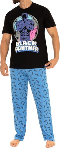 Marvel Mens Pajamas Black Panther Blue LARGE in Saudi Arabia