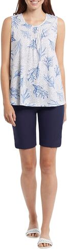 Tribal Women's Flatten IT Pull ON Short W/SNAP Slit, Deepblue, 0 in Saudi Arabia