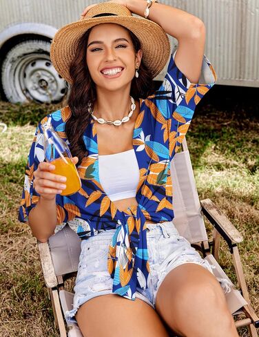 AI'MAGE Kimono for Women Tropical Beach Cover Up Casual Open Front Capes Swimwear Cardigan S-XXL in Saudi Arabia