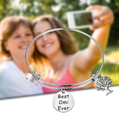 CENWA Grandma Gift Omi Mothers Day Gift Best Omi Ever Bracelet Flemish Grandmother Gift in Saudi Arabia