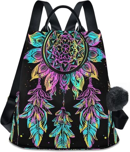 ALAZA African Print Geometric Pattern Ethnic Brown Backpack Purse for Women Anti Theft Fashion Back Pack Shoulder Bag in Saudi Arabia