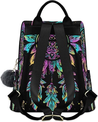 ALAZA African Print Geometric Pattern Ethnic Brown Backpack Purse for Women Anti Theft Fashion Back Pack Shoulder Bag in Saudi Arabia