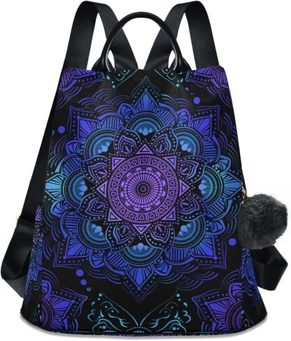 ALAZA African Print Geometric Pattern Ethnic Brown Backpack Purse for Women Anti Theft Fashion Back Pack Shoulder Bag in Kuwait