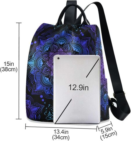 ALAZA African Print Geometric Pattern Ethnic Brown Backpack Purse for Women Anti Theft Fashion Back Pack Shoulder Bag in Kuwait