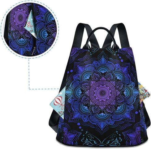 ALAZA African Print Geometric Pattern Ethnic Brown Backpack Purse for Women Anti Theft Fashion Back Pack Shoulder Bag in Kuwait
