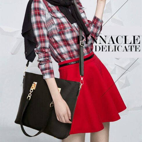 Women Handbag Purse Backpack 6PCS Set Waterproof Shoulder Bag Top-Handle Handbag Tote Purse Wallet Key Case Set in Kuwait