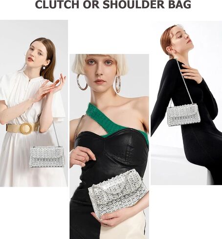 Rhinestones Clutch Purses for Women Chain Shoulder Bags Sparkly Evening Bags for Cocktail Prom Party Wedding in Saudi Arabia