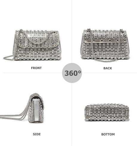 Rhinestones Clutch Purses for Women Chain Shoulder Bags Sparkly Evening Bags for Cocktail Prom Party Wedding in Saudi Arabia
