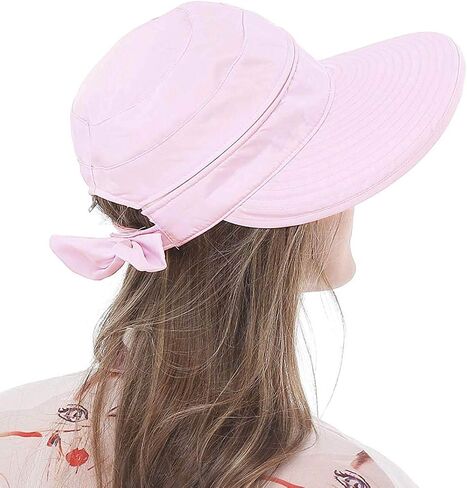 HINDAWI Sun Hats for Women with UV Protection Wide Brim Sun Hat Visor Summer Beach Outdoor Foldable Womens Cap in Kuwait