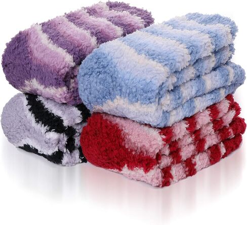 جوارب نسائية من الصوف تتسم بأنها سميكة حرارية ثقيلة زغبية مطبوع عليها للتمتع بشتاء دافئ - طقم للطقس البارد مكون من 5 أزواج in Kuwait