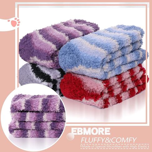 جوارب نسائية من الصوف تتسم بأنها سميكة حرارية ثقيلة زغبية مطبوع عليها للتمتع بشتاء دافئ - طقم للطقس البارد مكون من 5 أزواج in Kuwait