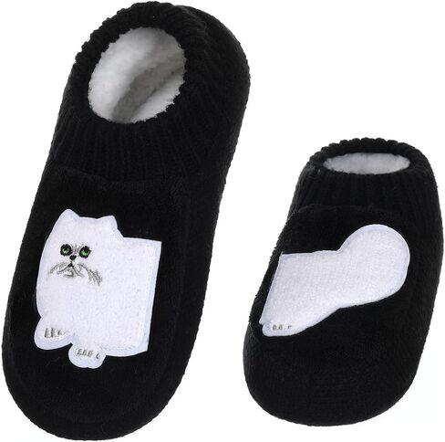 ZYZX Cat Slipper Socks for Women with Grippers Non Slip Winter Warm Knit Slippers Cozy Soft Fun Fuzzy House Socks Cute Christmas Socks Funny Gifts Ideas in Saudi Arabia