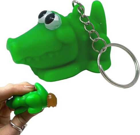 Funny Squeeze Alligator Poop Keychain, Squishy Rubber Animal Key Ring, Novelty Car Keys Accessory (Pack of 3) in Saudi Arabia