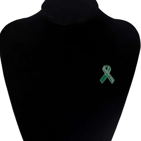 Cerebral Palsy Awareness Ribbon Pin Cerebral Palsy Awareness Month Gifts Green Ribbon Pin in Saudi Arabia