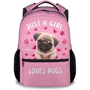 Kids Backpack - Boston Terrier Backpacks for Girls Boys - 17 Inch Dog Print School Bag for Dog Lovers - Large Capacity Elementary Middle School Bags