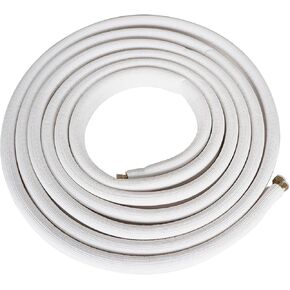 findmall 50FT Air Conditioning Copper Tubing Hose Extension 1/4" and 3/8" Twin Copper Hoses Insulated Copper Hoses Fit for Mini Split Air Conditioner
