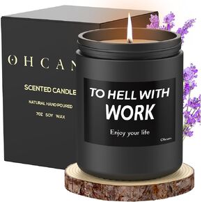 Ohcans Scented Candle Strong Balsam Jar Candles for Large Room Natural Soy Non Toxic Candles Aromatherapy Vanilla Scented Candle for Birthday Gift for Mom Dad