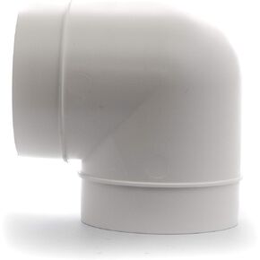 Vent Systems 6" inch Elbow 90 degree Duct Pipe Connector Flexible Round Tube Ventilation Hose ABS Plastic 150 mm