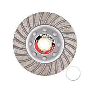 DT-DIATOOL Diamond Grinding Wheel 4-1/2 Inch Inch for Concrete Masonry Hard Stone Premium Sintered Diamond Turbo Segmented Turbo Row Cup Wheel