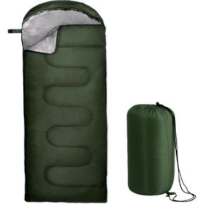 Standard Sleeping Bags with Hoods for Adults 4 Seasons Warm or Cold Lightweight Indoor Outdoor Sleeping Bags for Backpacking, Camping