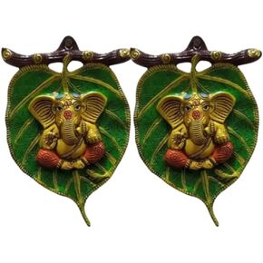 Kalakriti Lord Vishnu with Laxmiji and SheshNaag Carving Antique Brass Finish Metal Shankh Showpiece with Stand, Attractive Diwali Decoration Pooja Conch for Temple Home, 1 pc