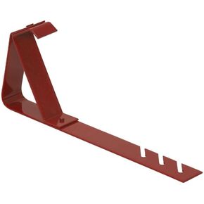 Guardian Fall Protection 2502 Adjustable Heavy Duty Fixed Bracket, for Use with Sideguard Or Material Support On Low Slope Roofs, Powder Coated Red, 6 Inch