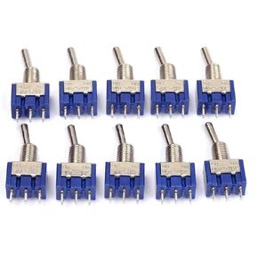 ZCZQC 20PCS 3 Terminal 2 Position Toggle Switch MTS102 Rocker Switch Single Pole Double Throw Switch Mini Toggle Switch Suitable for Switching Lights Motors Low Voltage High Voltage Circuits