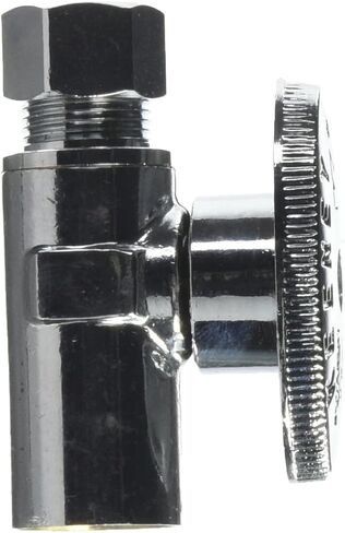 Keeney 2780PCLF 1/2-Inch Copper Sweat by 3/8-Inch O.D. Quarter Turn Angle Valve, Chrome in Saudi Arabia