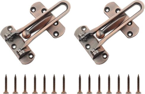 2 PCS Swing Bar Door Lock,ULIFESTAR Top Lock for Front Door Stainless Steel Door Latch Door Bolt,Barn Door Lock Shed Lock Fence Door Lock Hardware with Installation Screws Silver in Saudi Arabia