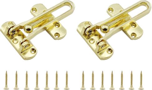 2 PCS Swing Bar Door Lock,ULIFESTAR Top Lock for Front Door Stainless Steel Door Latch Door Bolt,Barn Door Lock Shed Lock Fence Door Lock Hardware with Installation Screws Silver in Saudi Arabia