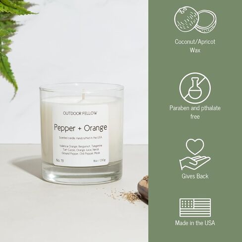 Tomato Vine Luxury Scented Candle, 40+ Hour Burn Time, Coconut & Apricot Wax Blend, Best Smelling Luxury Tomato Candle for Home, (8oz) in Saudi Arabia