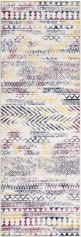 سجادة Zacoo Boho Runner 2x10 سجادة عداء المدخل سجادة قابلة للغسل سجادة غير قابلة للانزلاق سجادة مزرعة داخلية حديثة سجادة أرضية حديثة سجادة مطبخ عتيقة مدخل عداء لغرفة النوم وغرفة المعيشة والغسيل، أسود in Saudi Arabia