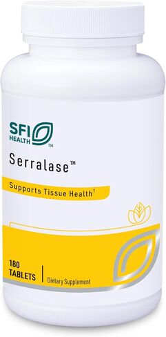 Klaire Labs Serralase - Vegetarian Proteolytic Enzyme Blend with Serratia Peptidase & Bromelain for Digestion, Sourced from Papaya & Pineapple, Hypoallergenic (90 Enteric Coated Tablets) in Saudi Arabia