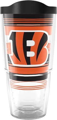 Tervis Traveler NFL Cincinnati Bengals - Hype Stripes Triple Insulated Insulated Tumbler Travel Cup Keeps Drinks Cold & Hot, 20oz, Stainless Steel in Saudi Arabia