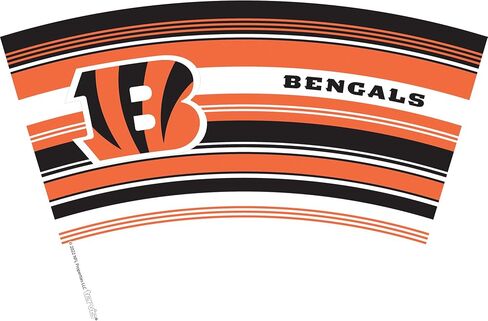 Tervis Traveler NFL Cincinnati Bengals - Hype Stripes Triple Insulated Insulated Tumbler Travel Cup Keeps Drinks Cold & Hot, 20oz, Stainless Steel in Saudi Arabia