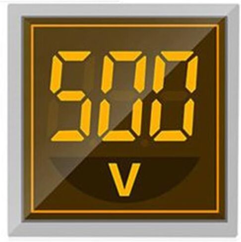 Digital Display AC Voltage Indicator, 22mm Square Head LED Voltage Tester AC50~500V Voltmeter Monitor (Green) in Saudi Arabia