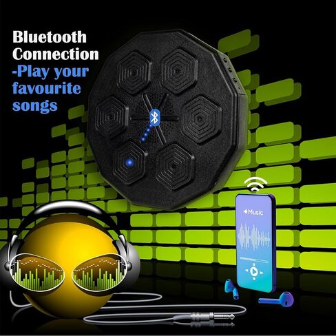 Music Boxing Machine, Smart Music Boxing Training Machine Wall Mounted, Bluetooth Boxing Workout Punching Equipment ，Gloves for Adults,Kids Included in Kuwait