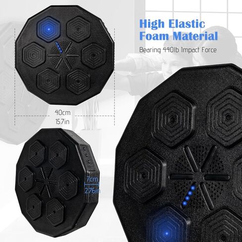 Music Boxing Machine, Smart Music Boxing Training Machine Wall Mounted, Bluetooth Boxing Workout Punching Equipment ，Gloves for Adults,Kids Included in Kuwait