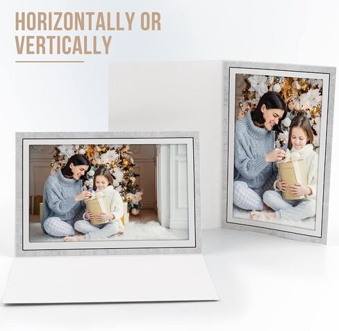 Golden State Art, Pack of 75, 4x6 Photo Folders, Cardboard Picture Frame, Paper Photo Frame Cards, Greetings/Invitation Cards, Special Events: Graduation, Christmas, Wedding (White) in Saudi Arabia
