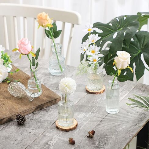 Bud Vases in Bulk 30, Glass Vases for Centerpieces, Small Vases for Flowers, Small Flower Vases for Centerpieces, Mini Vases, Vintage Vases, Clear Bud Vases for Wedding Table Decor in Saudi Arabia