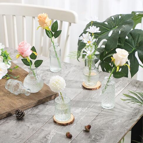 Bud Vases in Bulk 30, Glass Vases for Centerpieces, Small Vases for Flowers, Small Flower Vases for Centerpieces, Mini Vases, Vintage Vases, Clear Bud Vases for Wedding Table Decor in Saudi Arabia