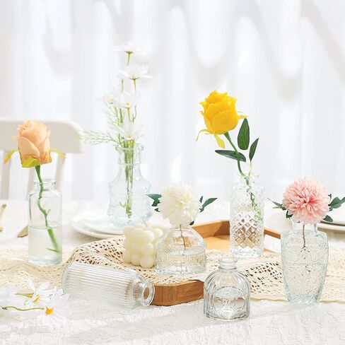 Bud Vases in Bulk 30, Glass Vases for Centerpieces, Small Vases for Flowers, Small Flower Vases for Centerpieces, Mini Vases, Vintage Vases, Clear Bud Vases for Wedding Table Decor in Saudi Arabia