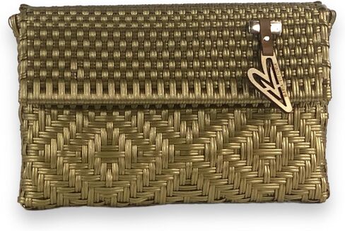 MARIA VICTORIA-Accent-Handwoven plastic Mexican Clutch. Perfect for everyday, indoor and outdoor activities. Water resistant. (ACCENT DI) in Kuwait